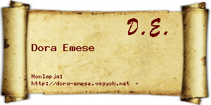 Dora Emese névjegykártya