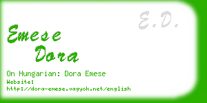 emese dora business card